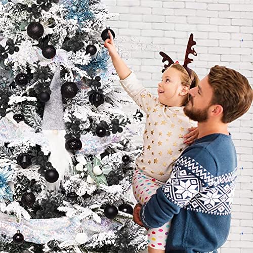 24 Pack Glitter Black Berry Stems for Christmas Decor
