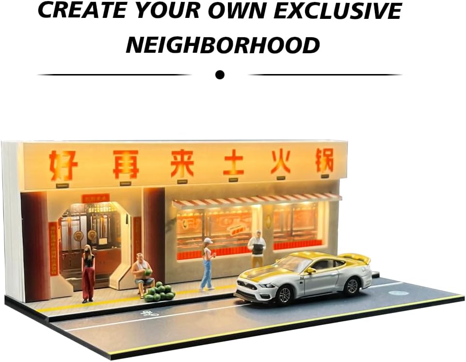 Fremego 164 Scale Hot Pot Restaurant Diorama Model Kit