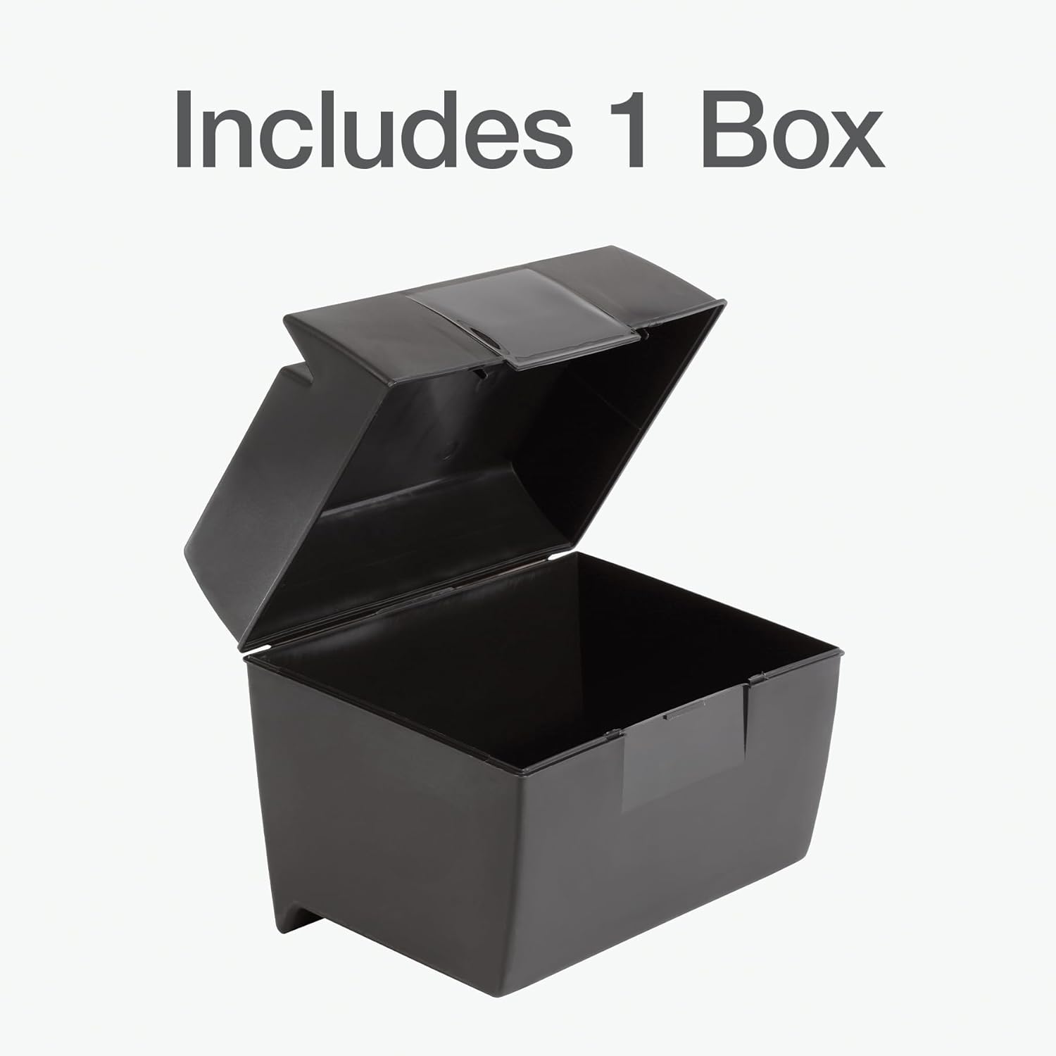 Oxford Plastic Index Card Box 500 Capacity Black