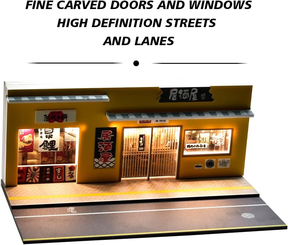 164 Scale Japanese Style Bar Diorama Model with Light