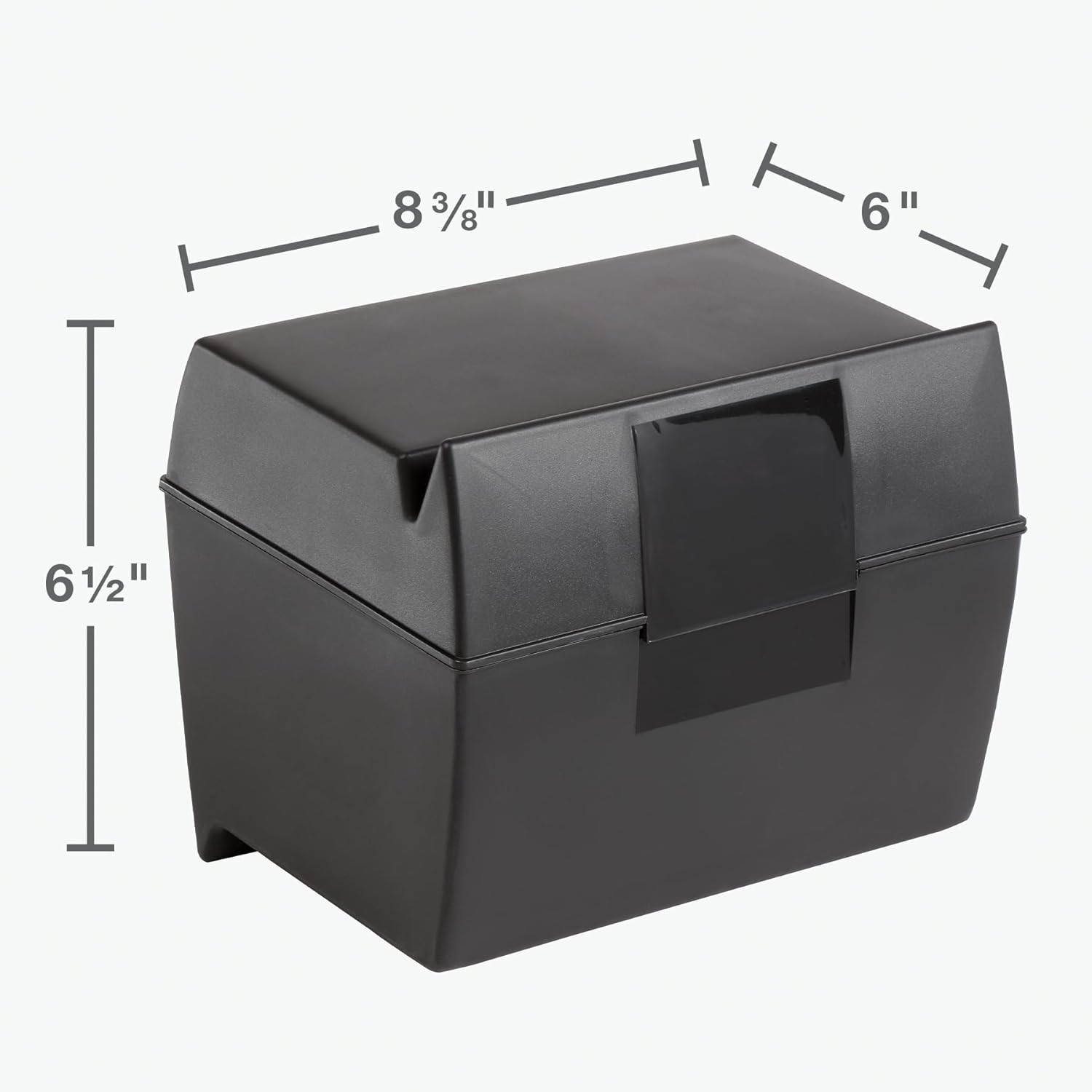 Oxford Plastic Index Card Box 500 Capacity Black