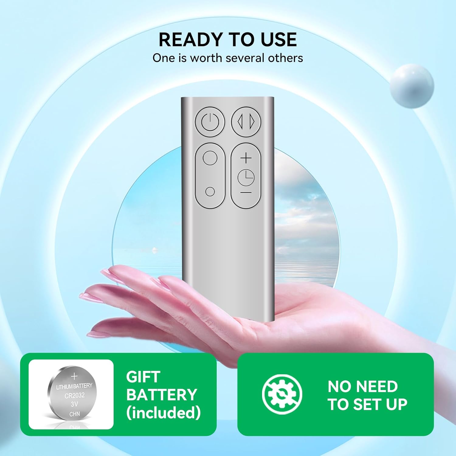 Replacement Remote Control for Dyson TP00 TP01 AM11 Grey