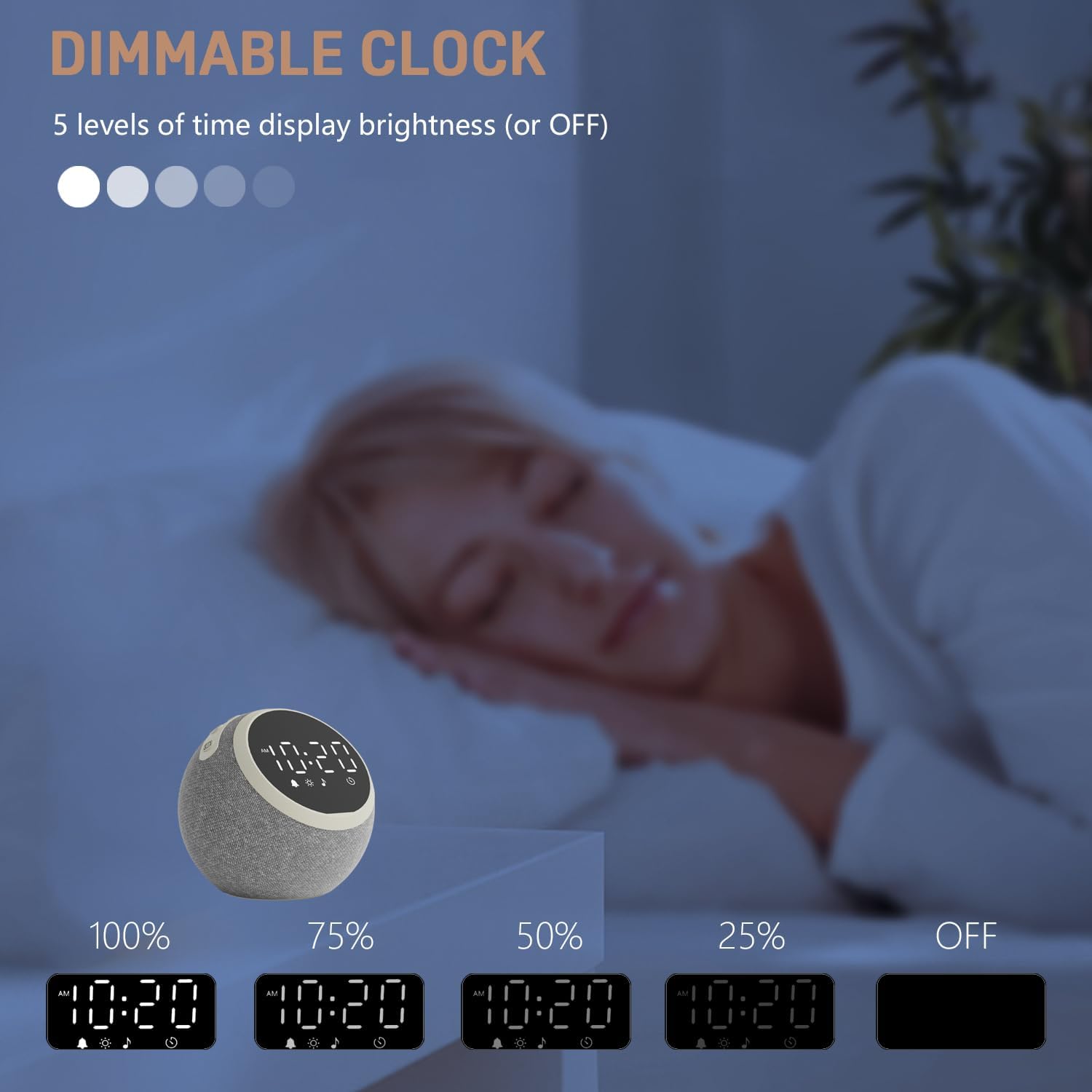 JALL Sound Machine with 25 Soothing Sounds and 5W Speaker