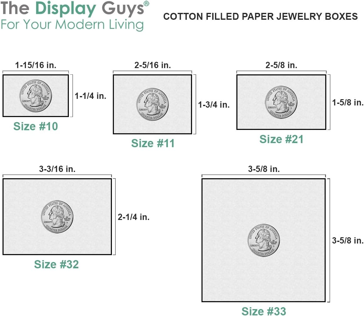 TheDisplayGuys 100 Pack Jewelry Boxes for Shipping Storage