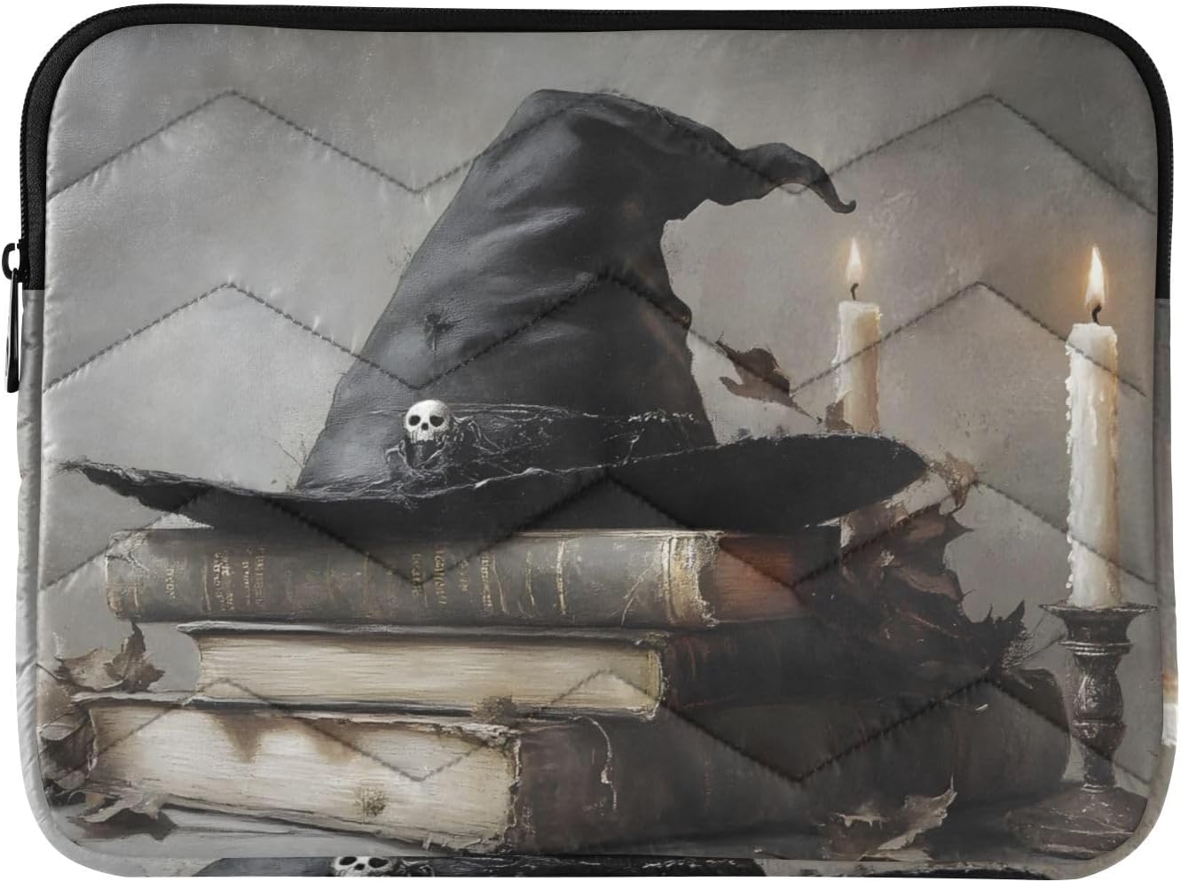 Halloween Witch Hat Candle Laptop Sleeve 13-14 Inch