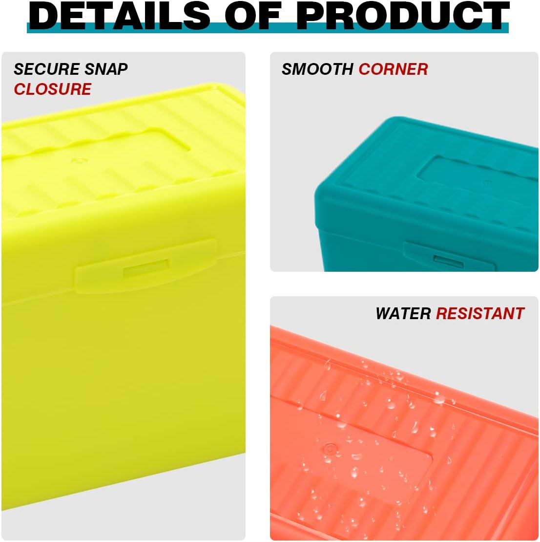 H4D Index Card Holder 3x5 3 Packs Red Green Yellow