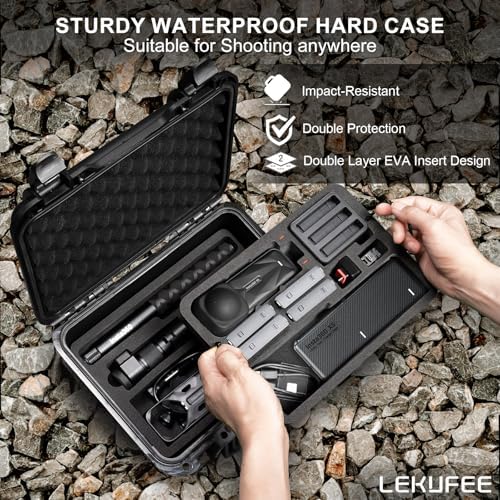 Lekufee Waterproof Carrying Case for Insta360 X5 X4 X3
