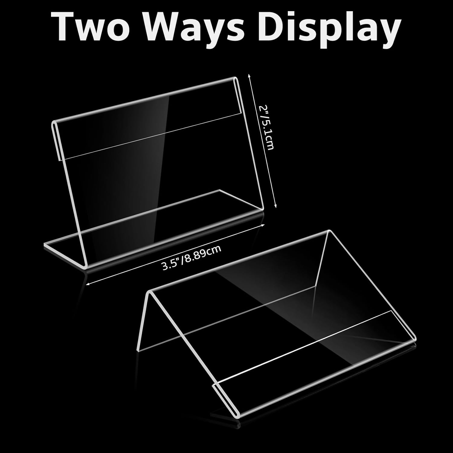 30PCS Mini Acrylic Sign Holder 35x2 Display Stand