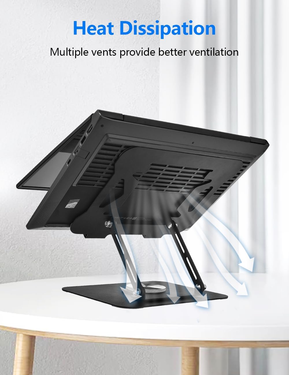 Laptop Stand for Desk with 360 Rotating Base