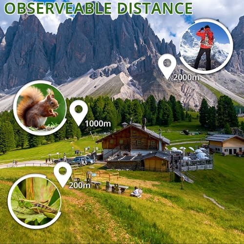 Portable High Power Monocular Telescope for Adults and Kids