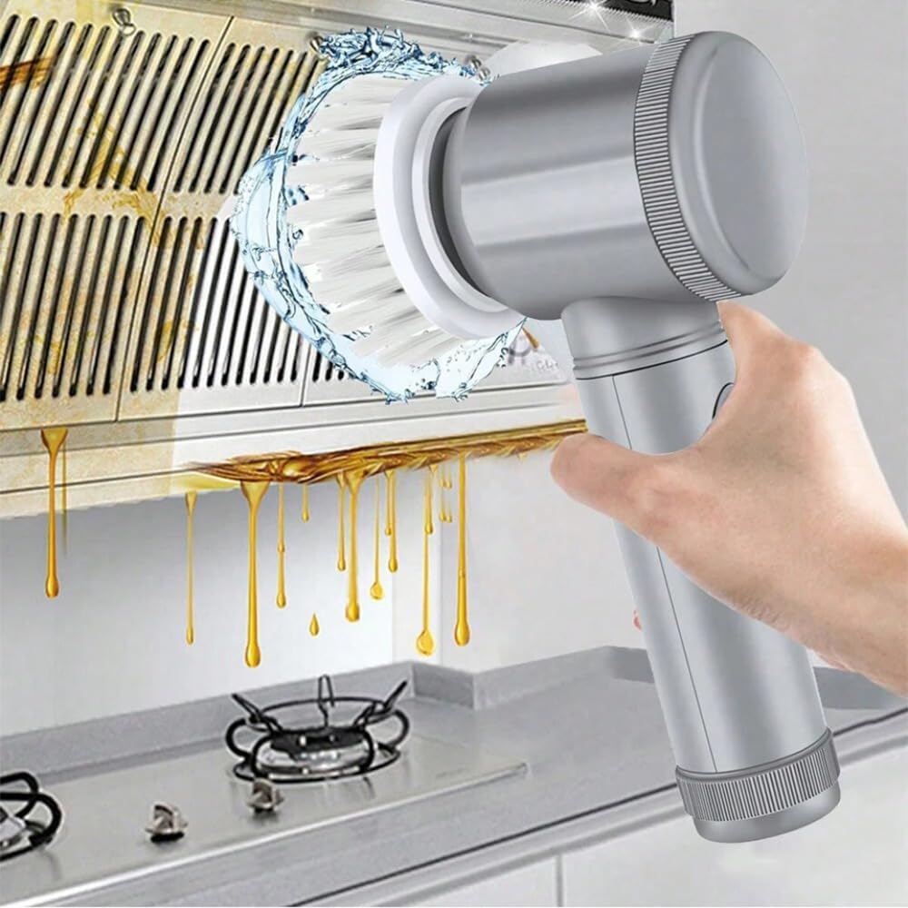 Spin Scrubber with 6 Brush Heads Multi-Purpose Electric Cleaner