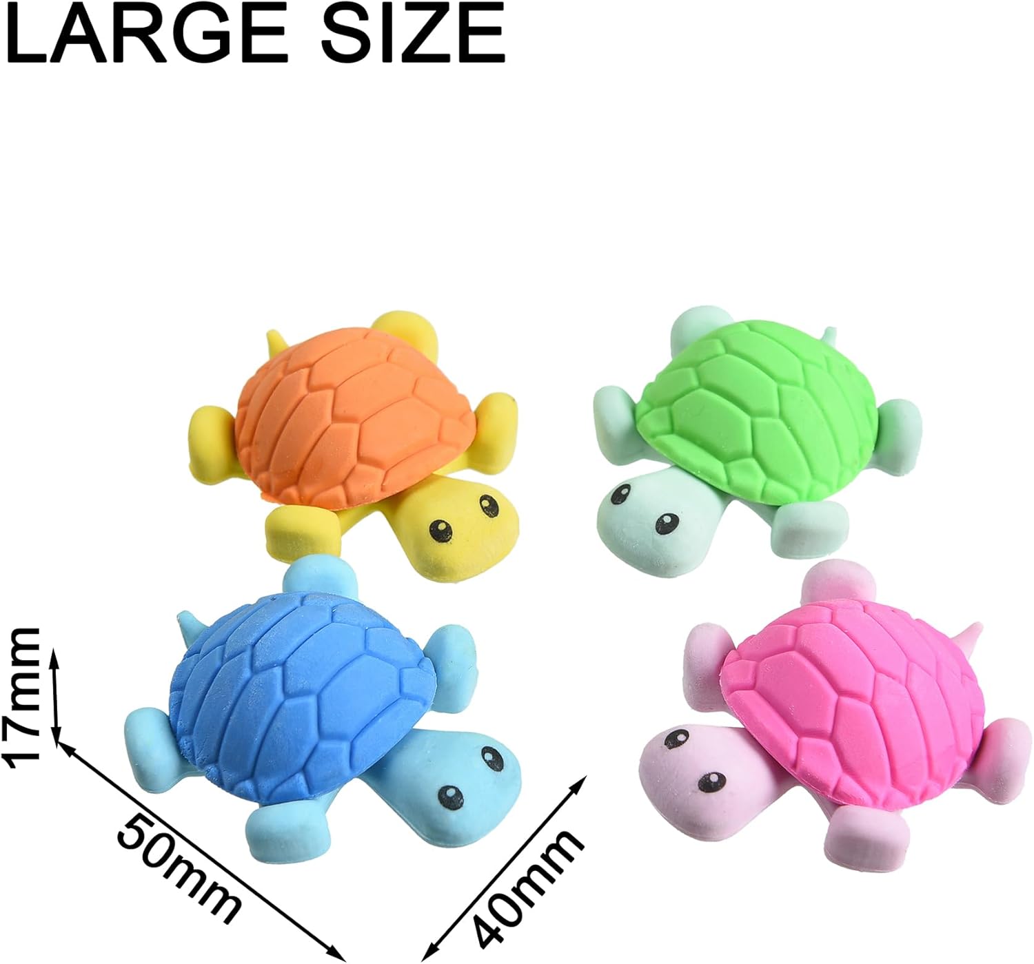 16 Pcs Cute Turtle Pencil Erasers for Kids