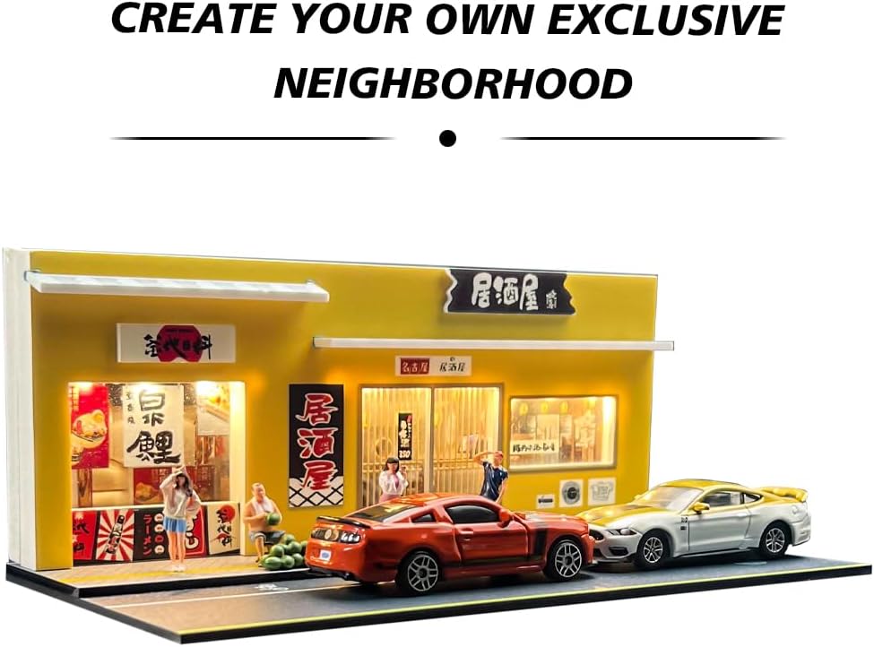164 Scale Japanese Style Bar Diorama Model with Light