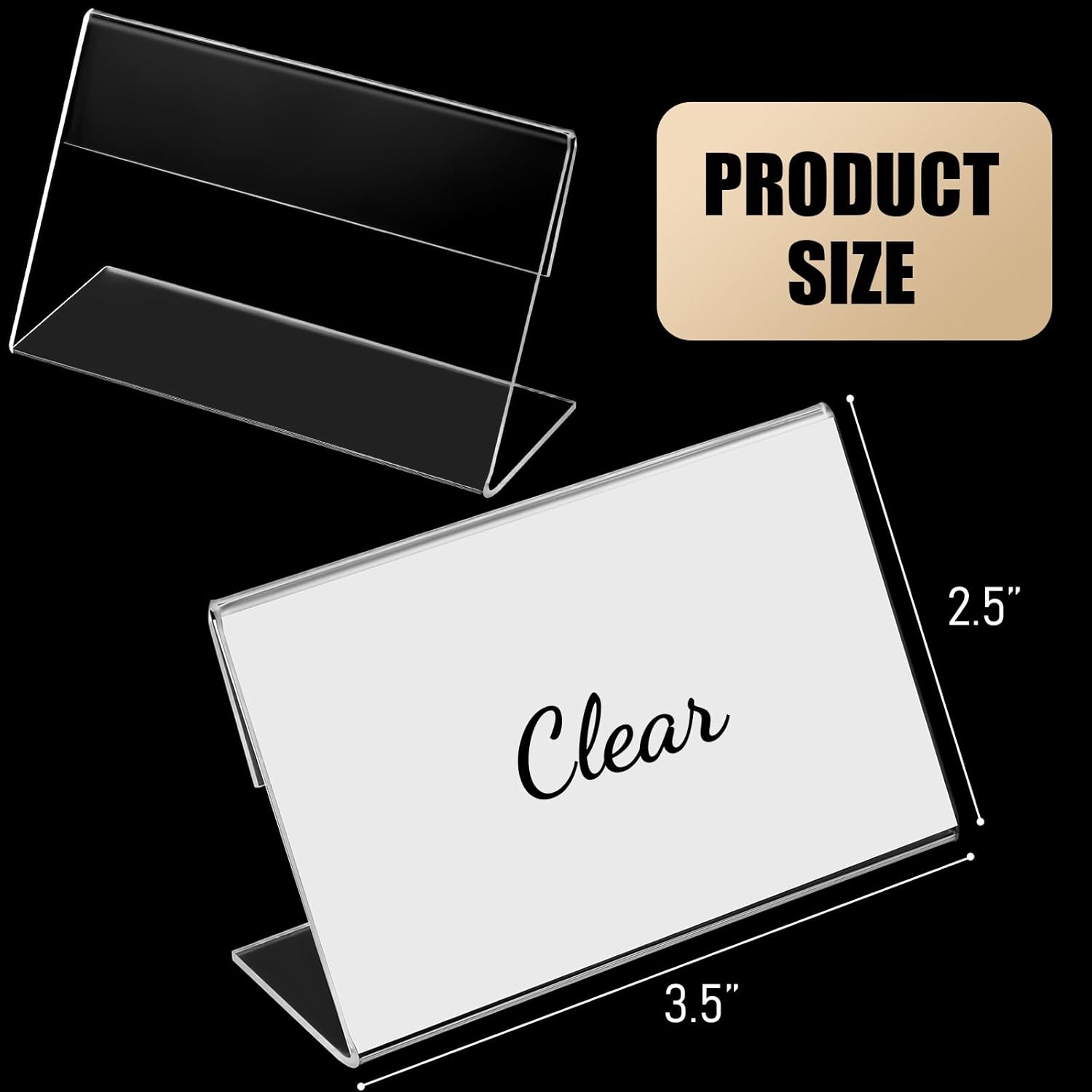 Vicenpal 35x25 Inch Acrylic Sign Holder L Shaped Stand 20 Pcs