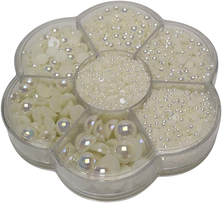 Chenkou Craft Beige Half Ball Loose Beads 3000PCS Box