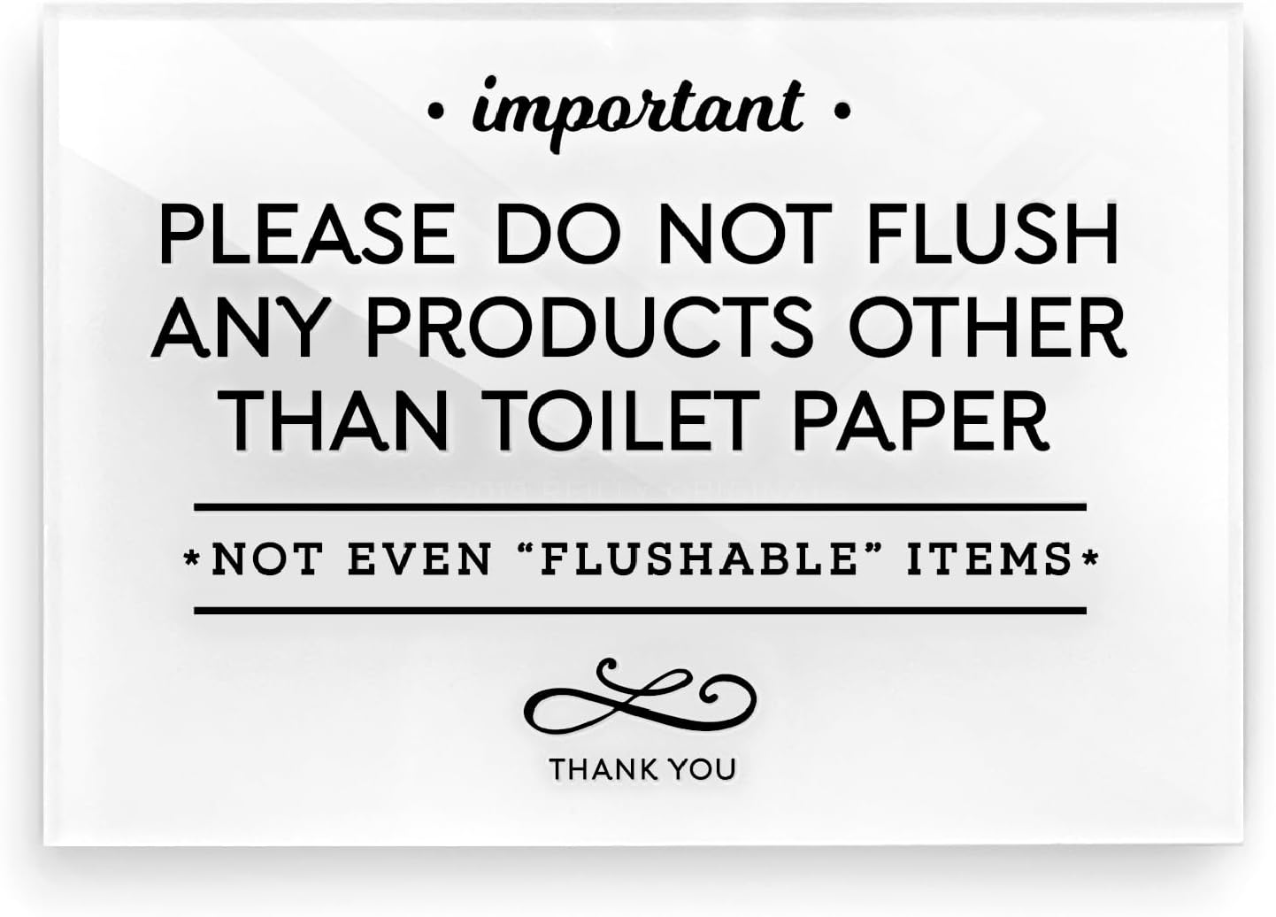 Reilly Originals 35x5 Inch Do Not Flush Bathroom Sign