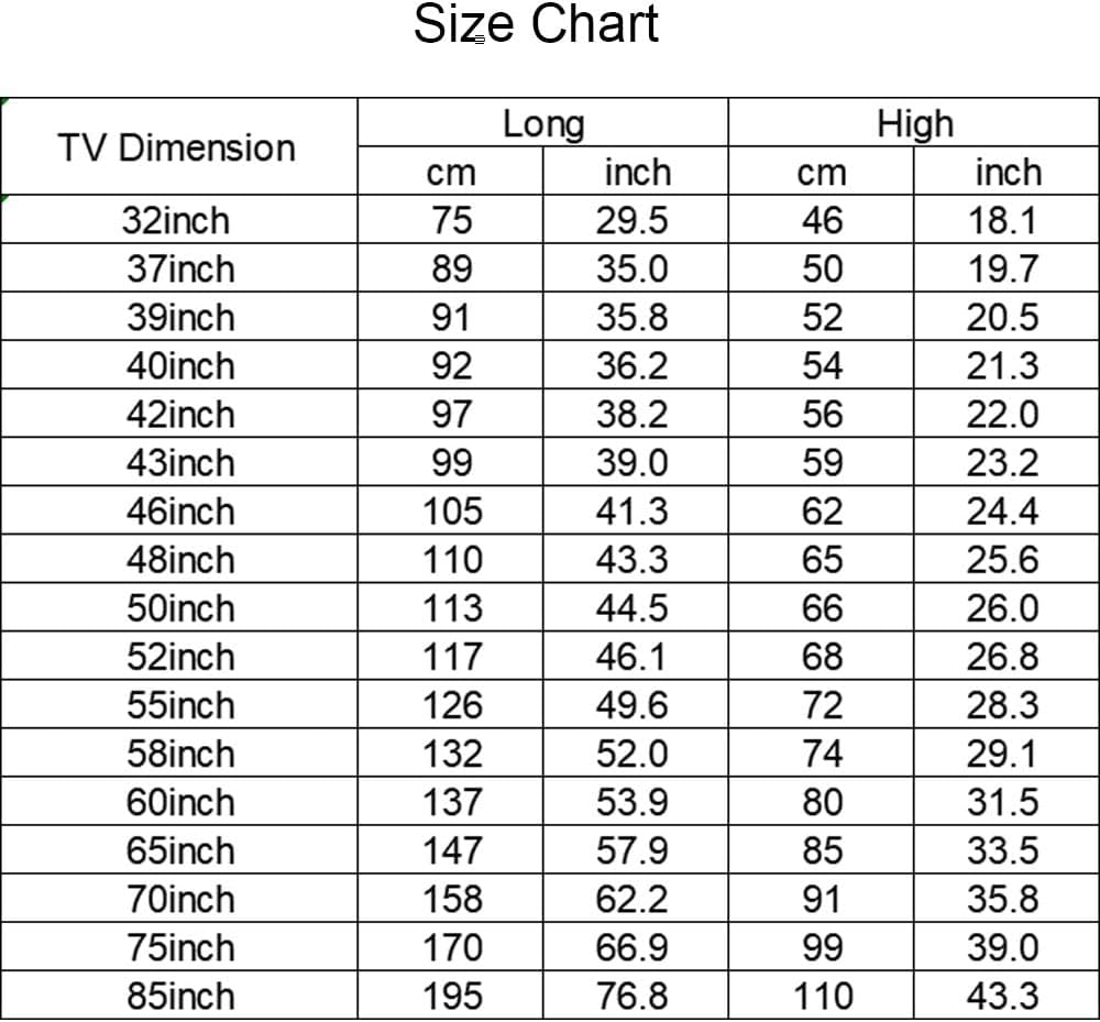 Jonscart Indoor Elastic TV Dust Proof Cover Protector 43 Inches