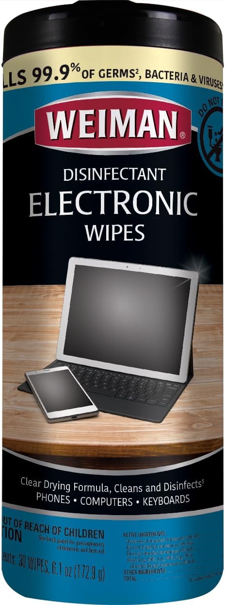 Weiman Disinfecting Electronic Wipes 30 Pack