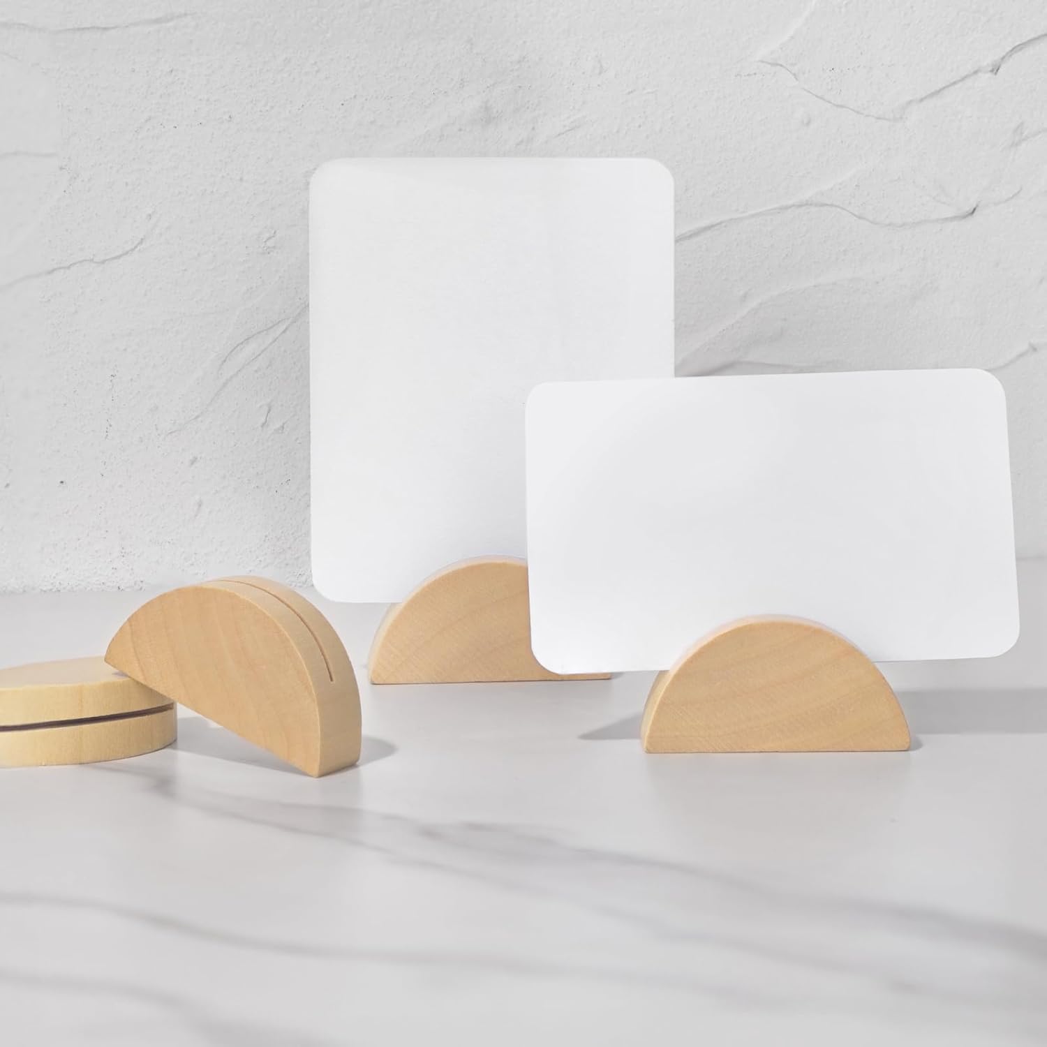 UNIQOOO 10 Set 2 Inch Arch Wood Stand with Cards
