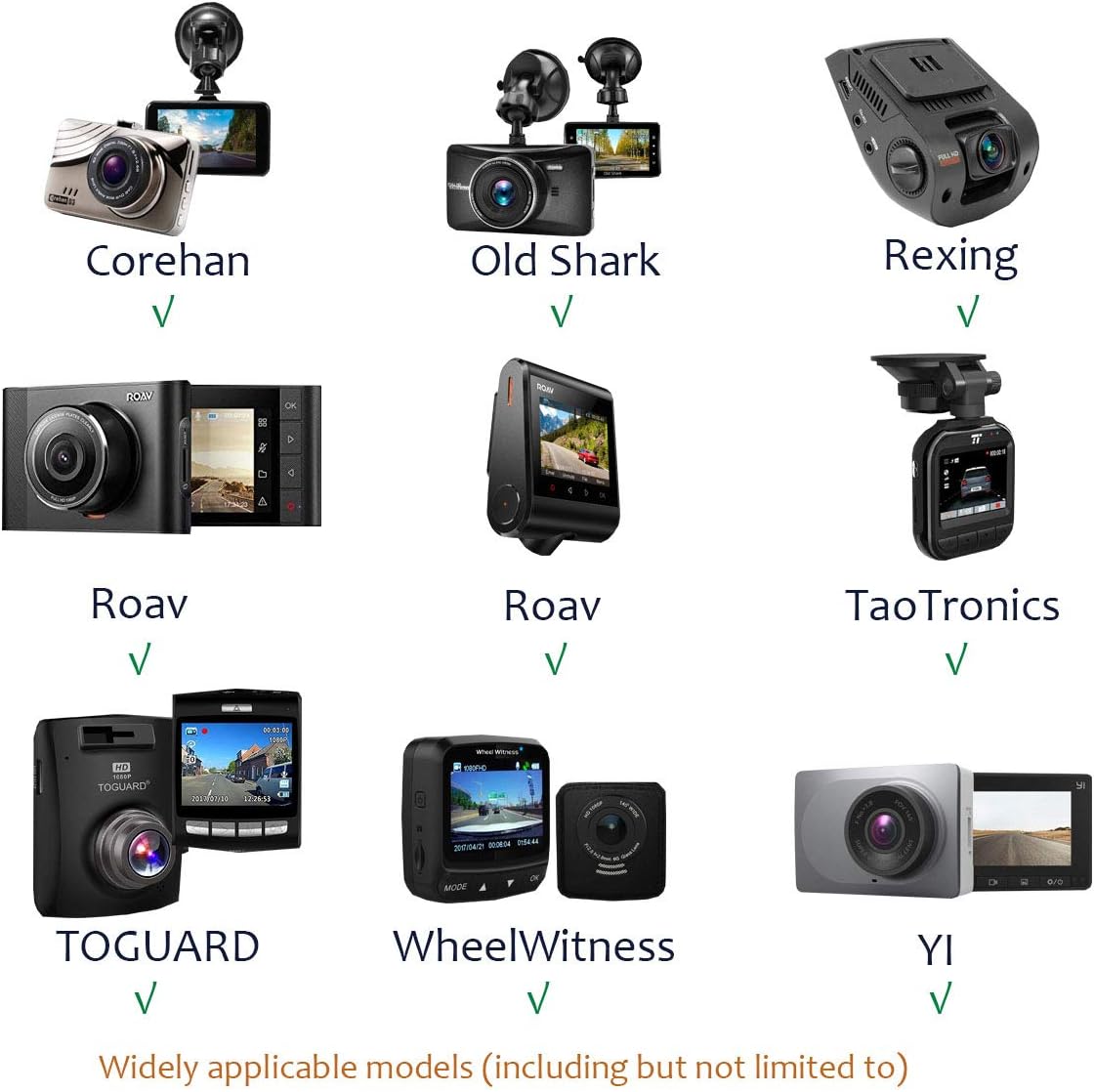 Universal Dash Cam Suction Mount - 360 Rotating for Multiple Models