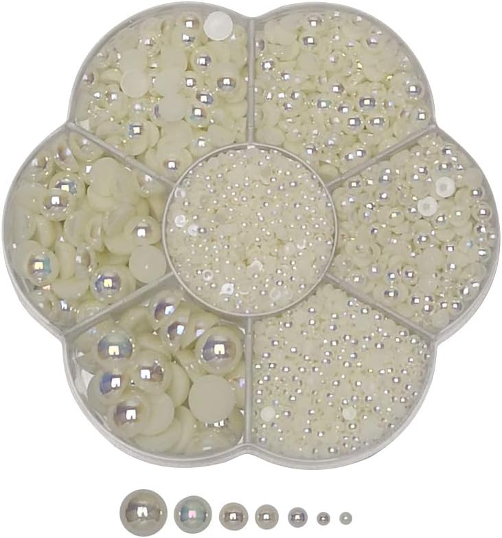 Chenkou Craft Beige Half Ball Loose Beads 3000PCS Box