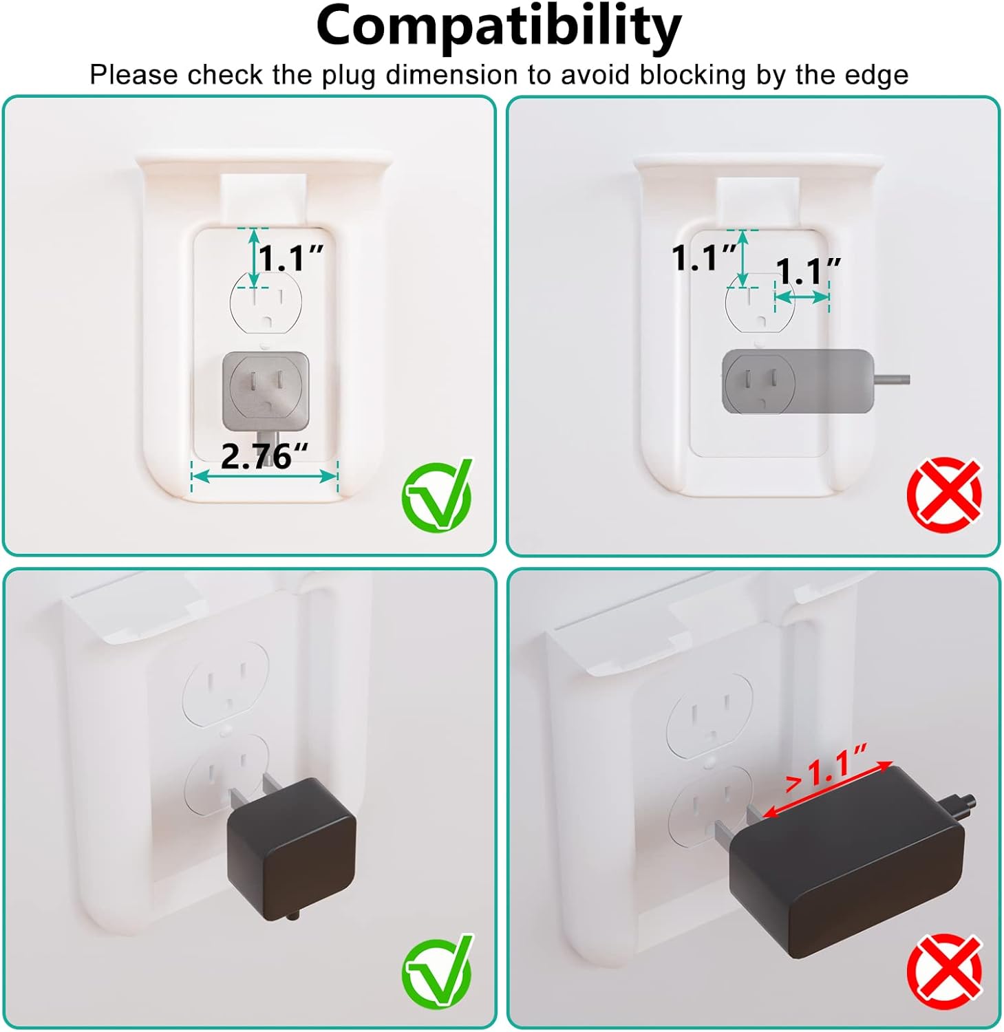 WALI Outlet Shelf Wall Holder 10lbs White