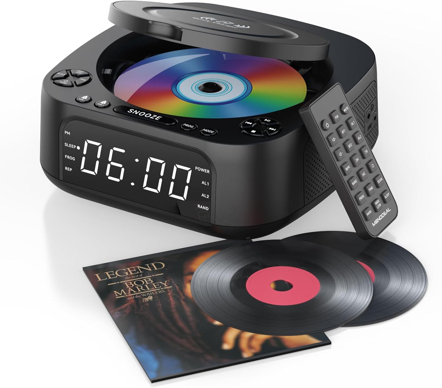 MONODEAL Portable CD Player with Bluetooth FM USB and Sleep Timer
