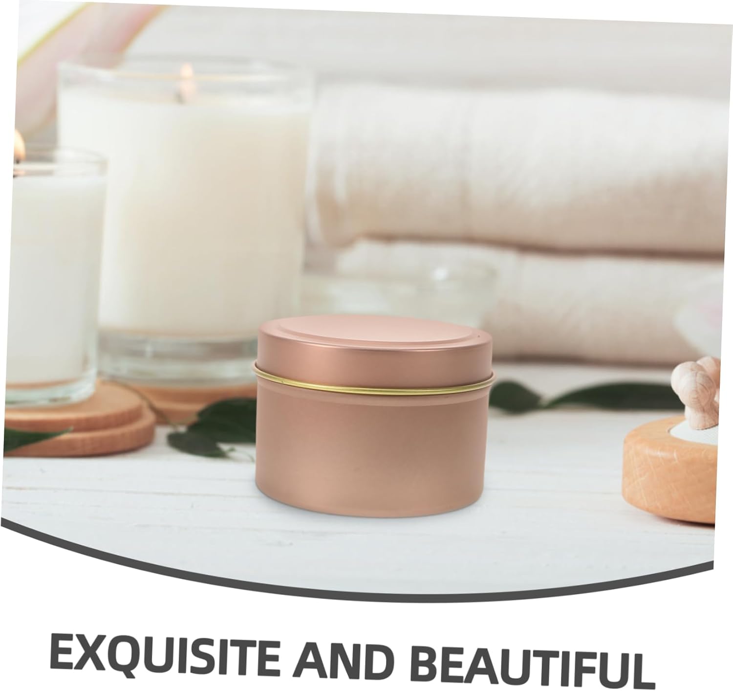 Jecompris 12Pcs Metal Candle Tins with Lids