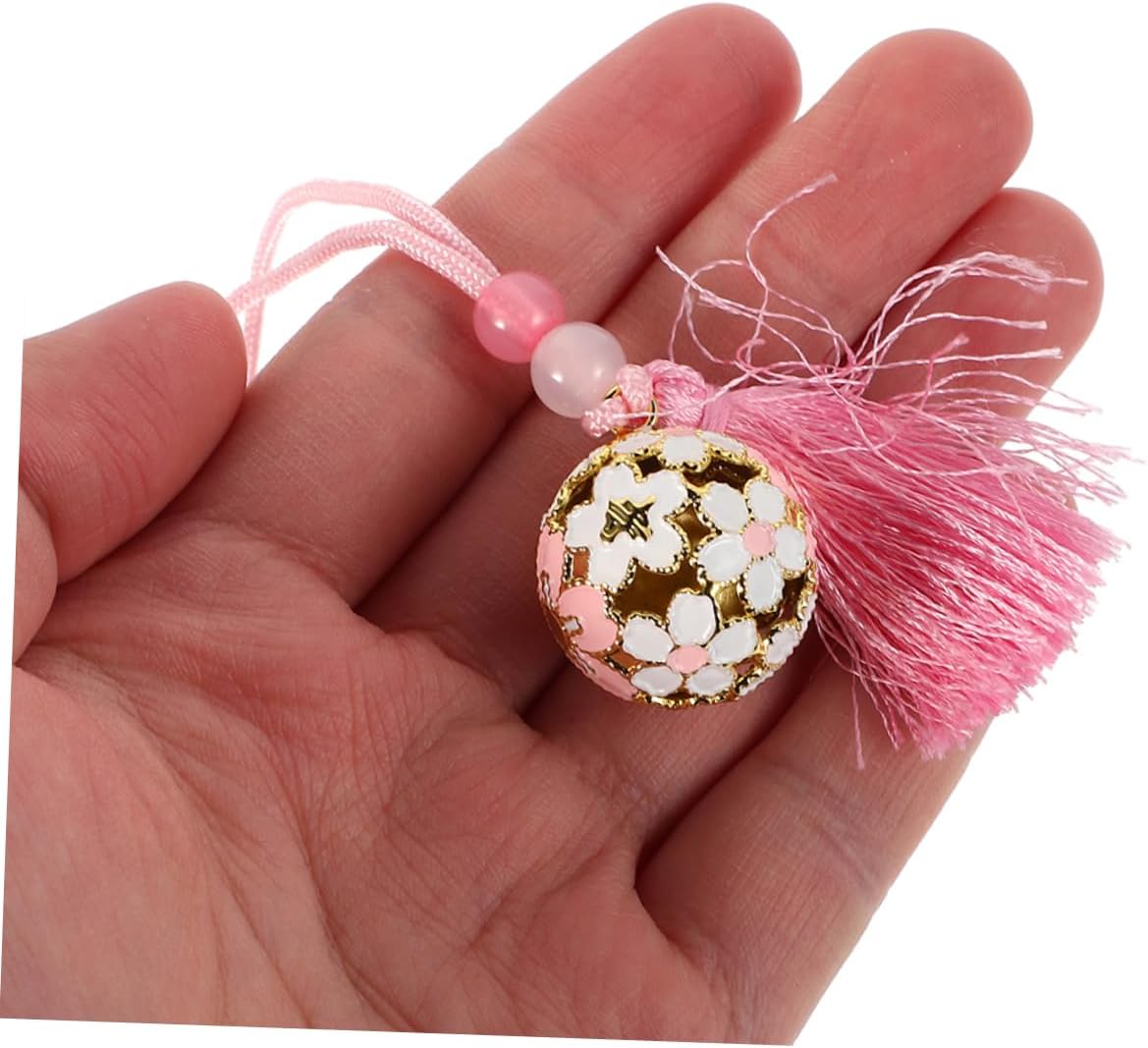 Unique Japanese Cherry Blossom Bell Pendant Charm for Women