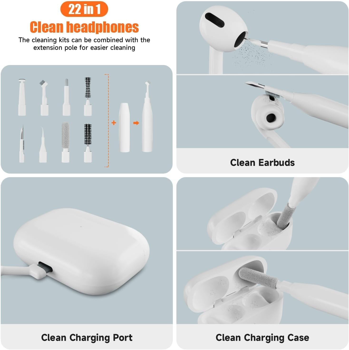 22-in-1 Laptop Cleaning Kit with Key Puller and Shaft Puller