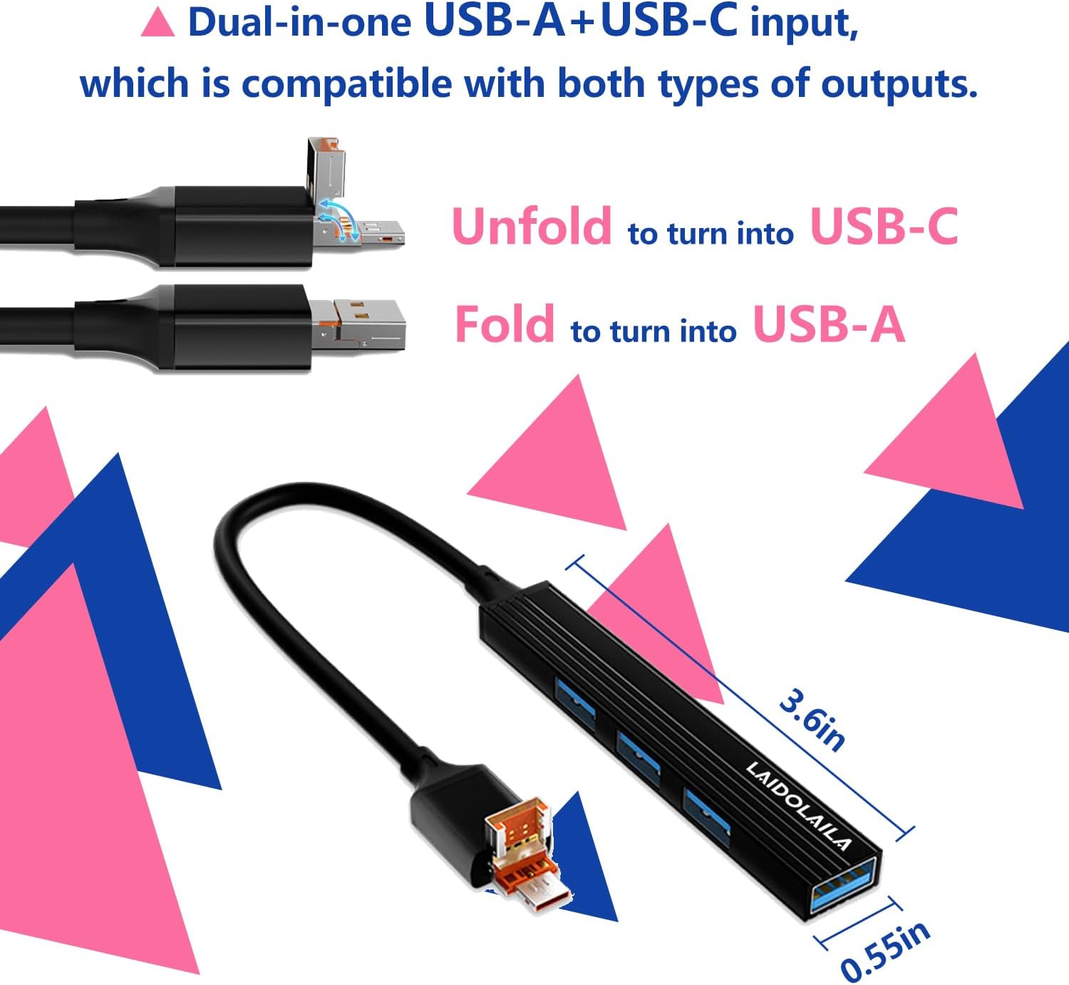 USB A and C 2 in 1 Multi Charger for MagicBand Plus