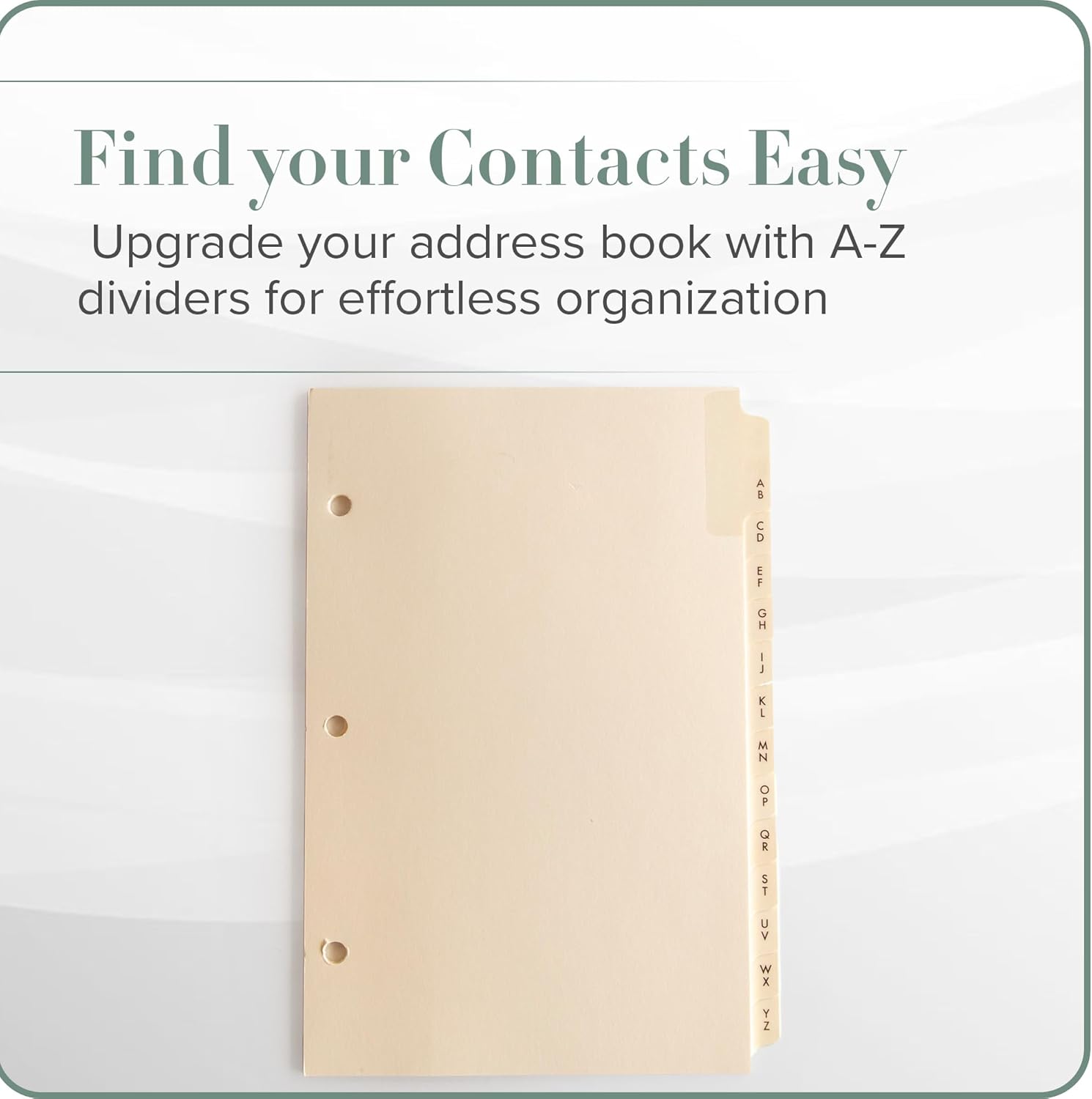 Gallery Leather A-Z Dividers for 3 Ring Binder