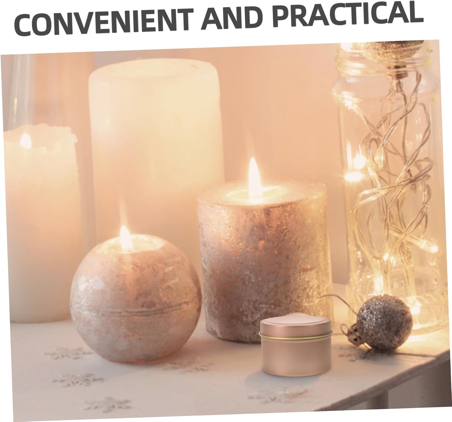 PRETYZOOM 12Pcs Metal Candle Tins with Lids for DIY Aromatherapy