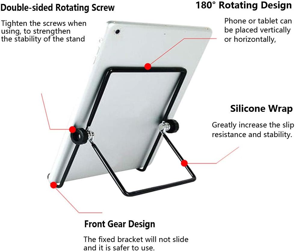 Adjustable Tablet Stand Holder for 9-129 Tablets iPad Kindle Fire