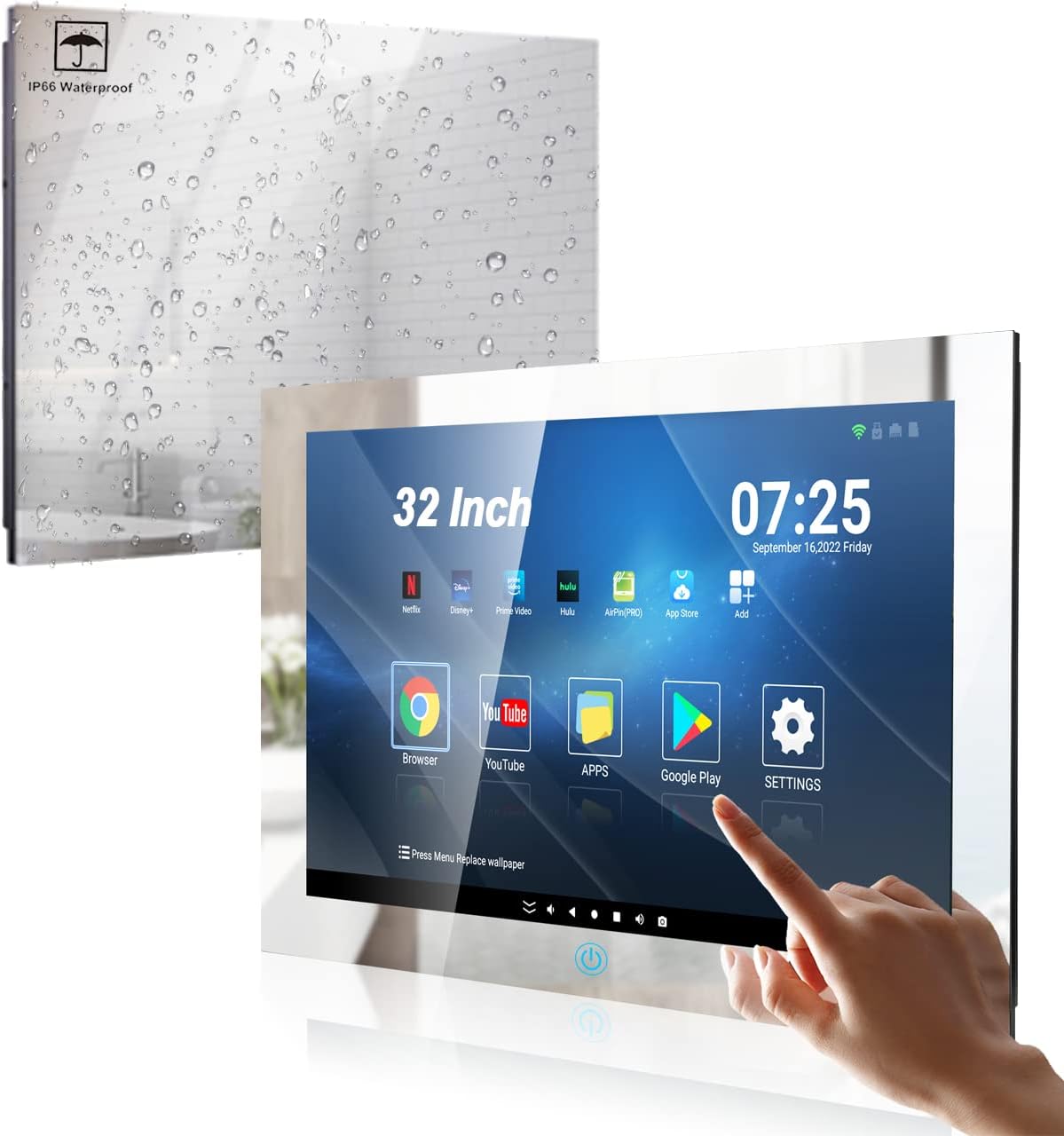 Haocrown 32 Inch Smart Touch Screen Mirror TV
