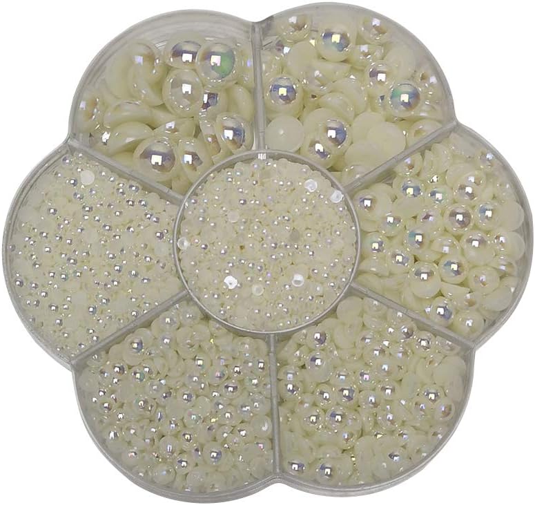 Chenkou Craft Beige Half Ball Loose Beads 3000PCS Box