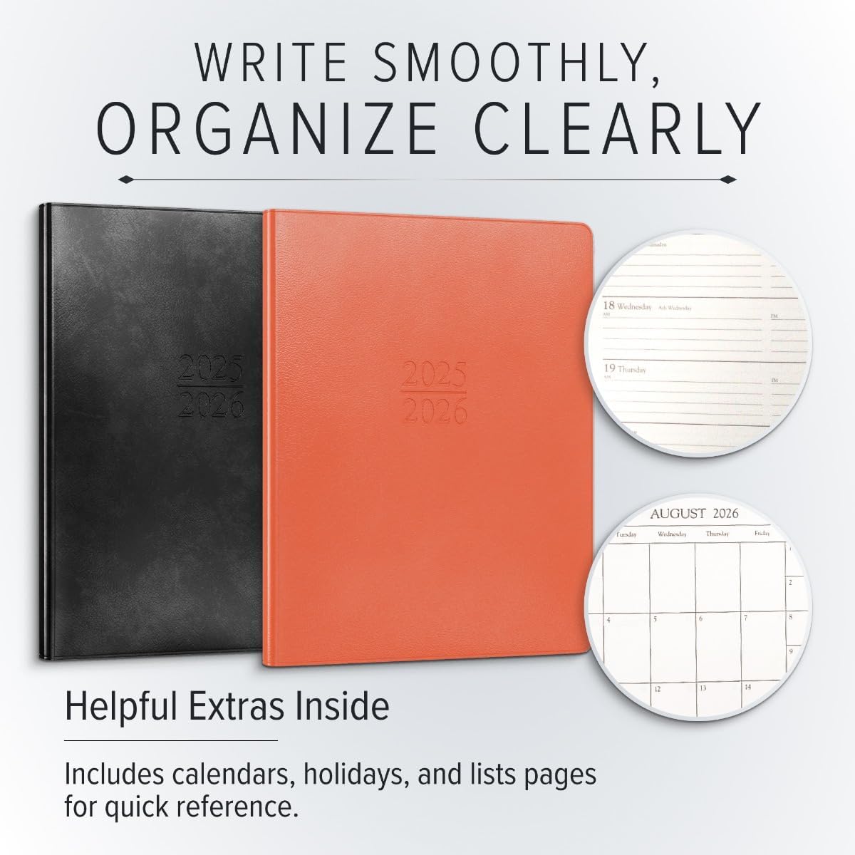 Gallery Leather Academic Planner 2026 - Acadia Hydrangea - 9x7