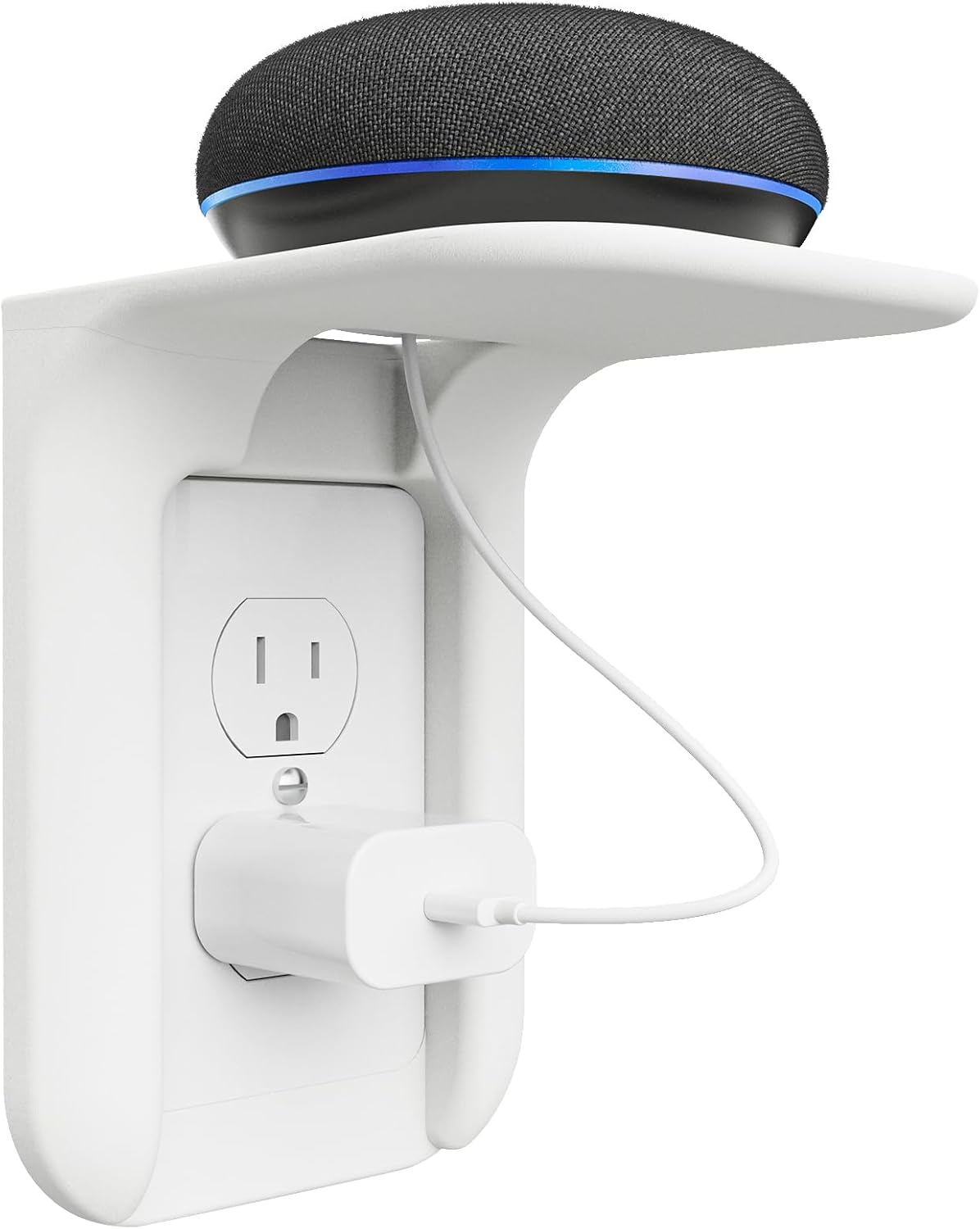 WALI Outlet Shelf Wall Holder 10lbs White