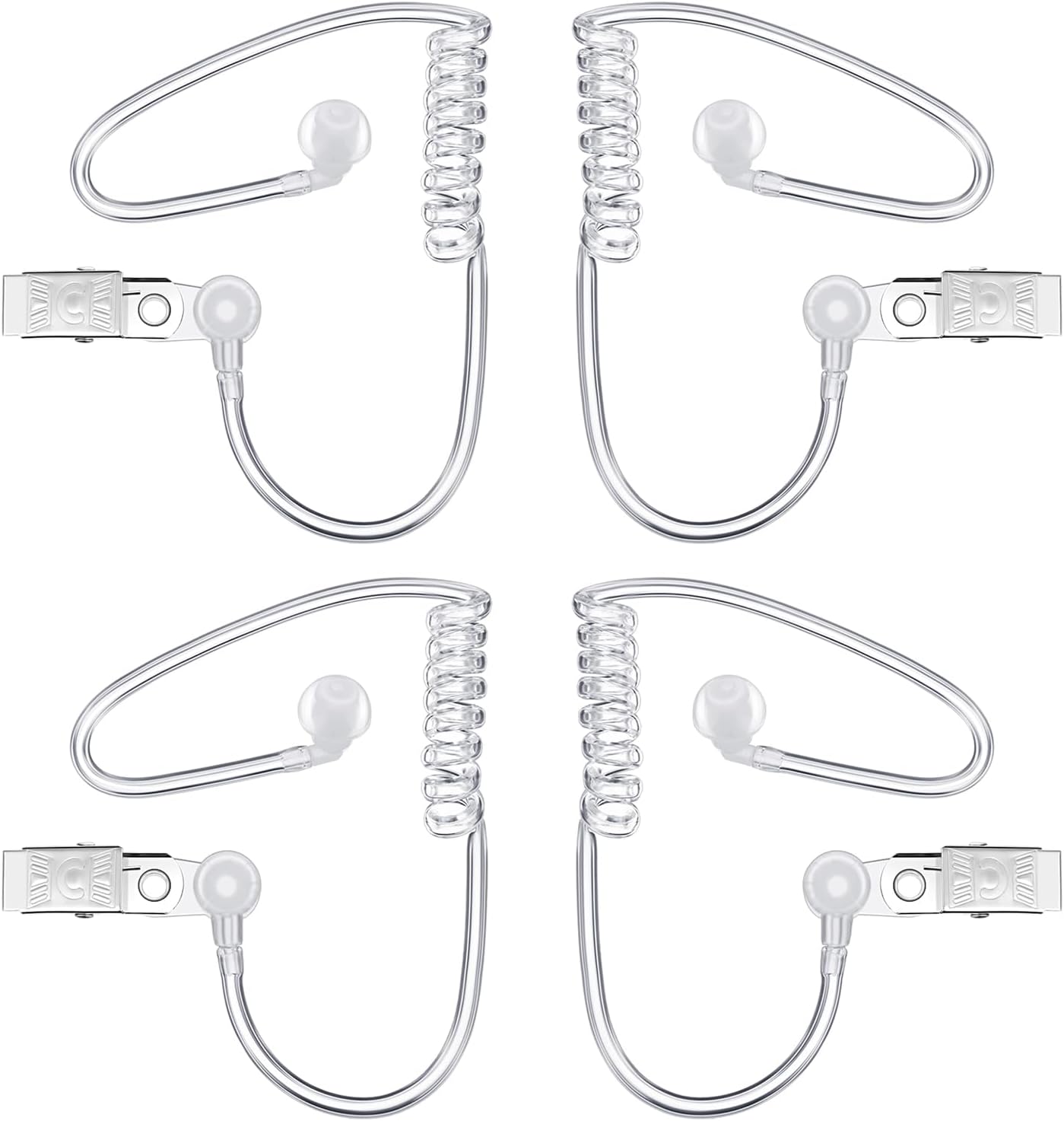 4 Pack Fake Spy Earpiece for Halloween Cosplay Role Play