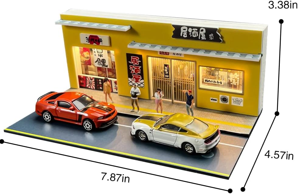 164 Scale Japanese Style Bar Diorama Model with Light