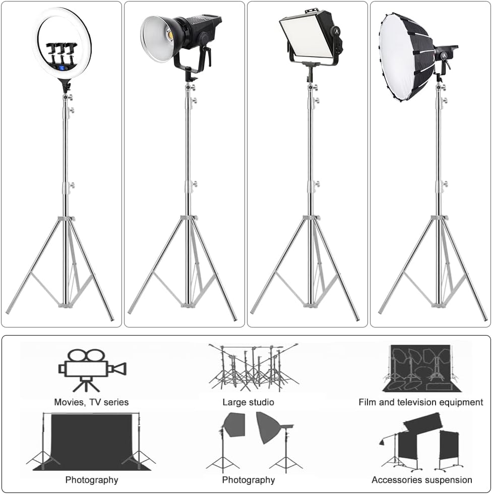 Heavy Duty Light Stand with Universal Adapters