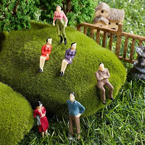 Juexica 30 Pcs Mini People Figurines 150 Scale Model Train Accessories