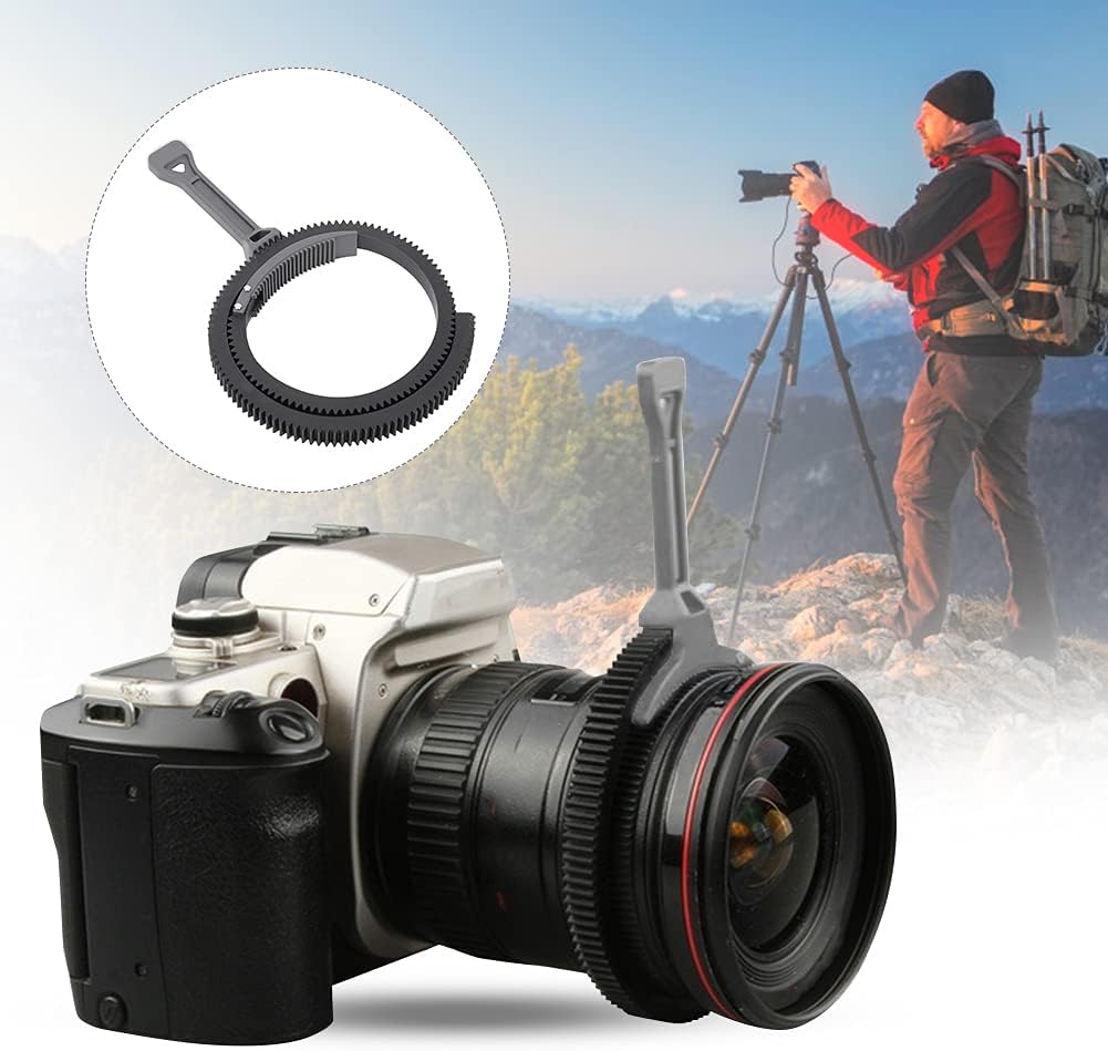 Tbest Adjustable Zoom Follow Focus Lever with Gear Ring for DSLR Cameras