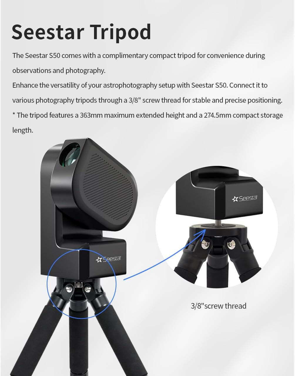 ZWO Seestar S50 All-in-One Smart Telescope