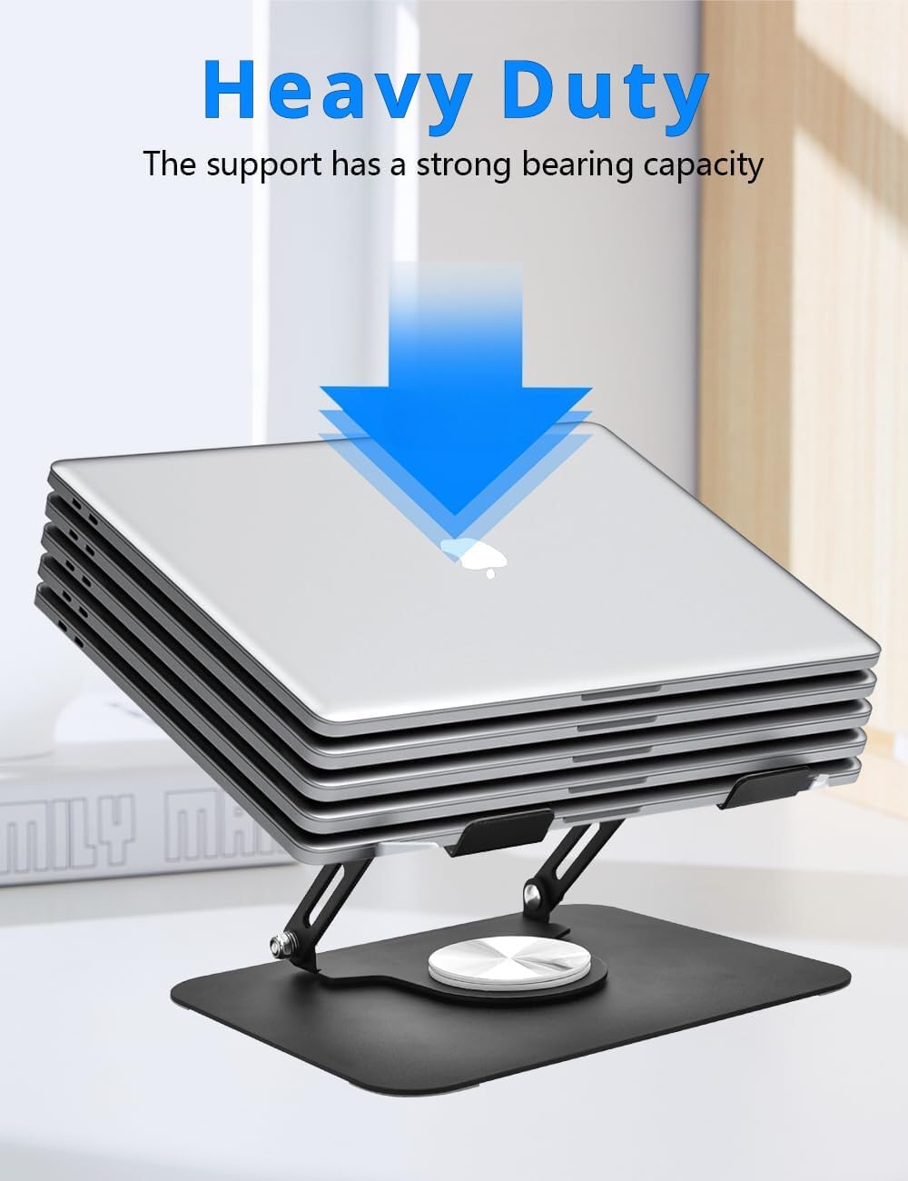 Laptop Stand for Desk with 360 Rotating Base