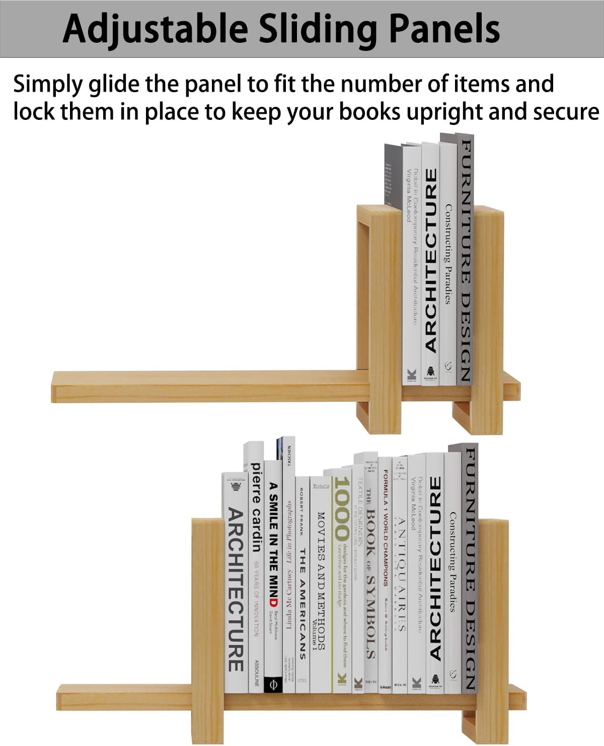 Adjustable Desktop Bookshelf - Yellow