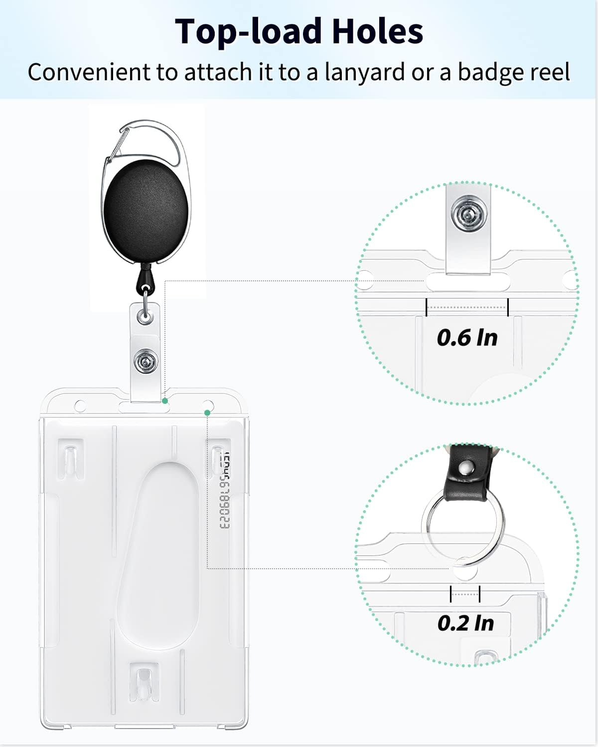 Pawfly 2 Card Vertical Badge Holder with Thumb Slot
