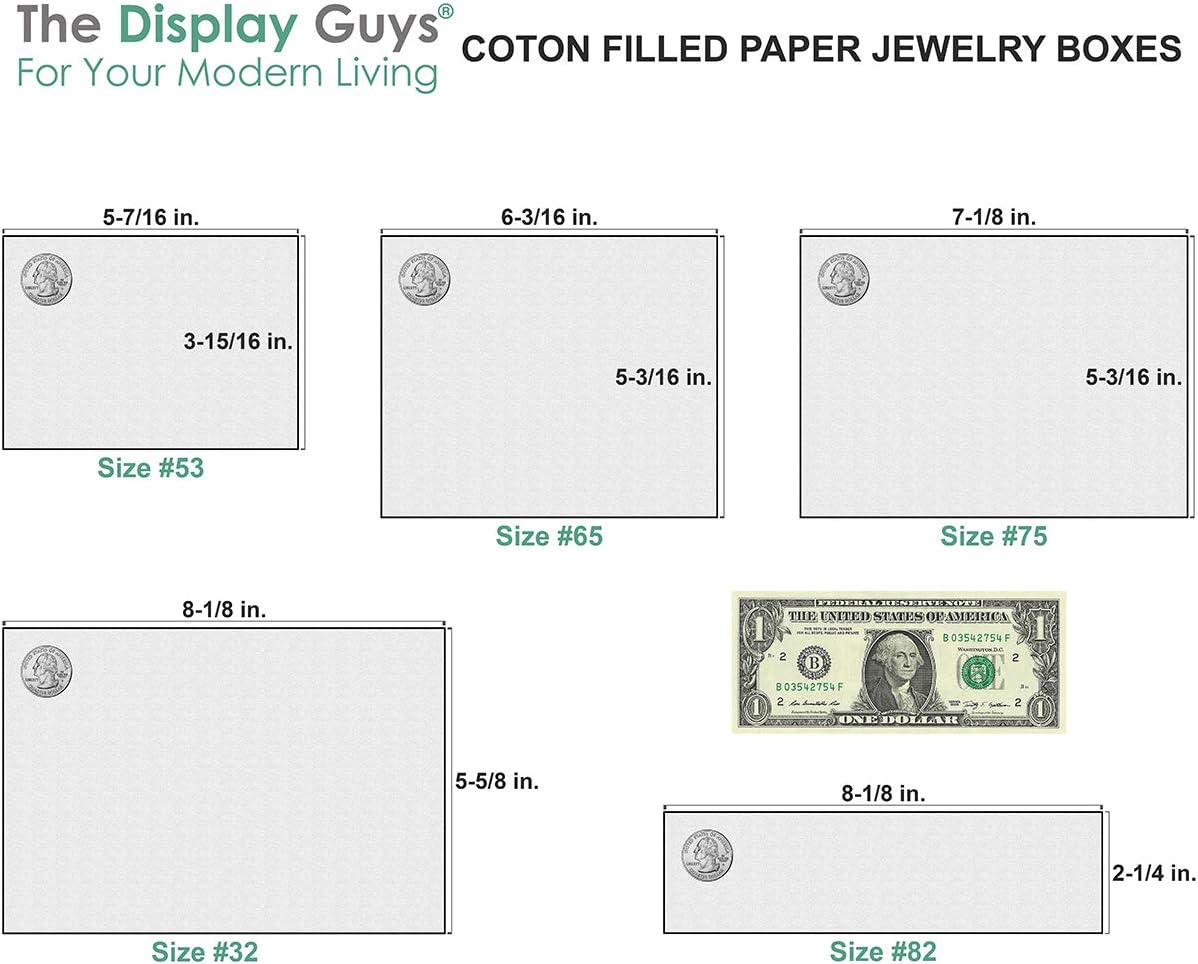 TheDisplayGuys 100 Pack Jewelry Boxes for Shipping Storage