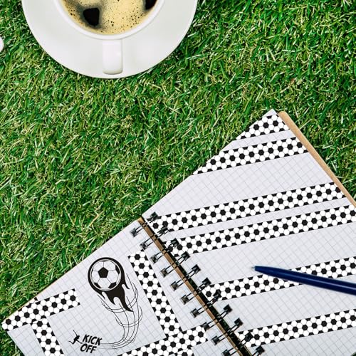 220 Yards Soccer Pattern Packing Tape Black White Decorative