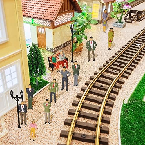 Sratte 55 Pcs Model Trains Scene Set Figures Accessories